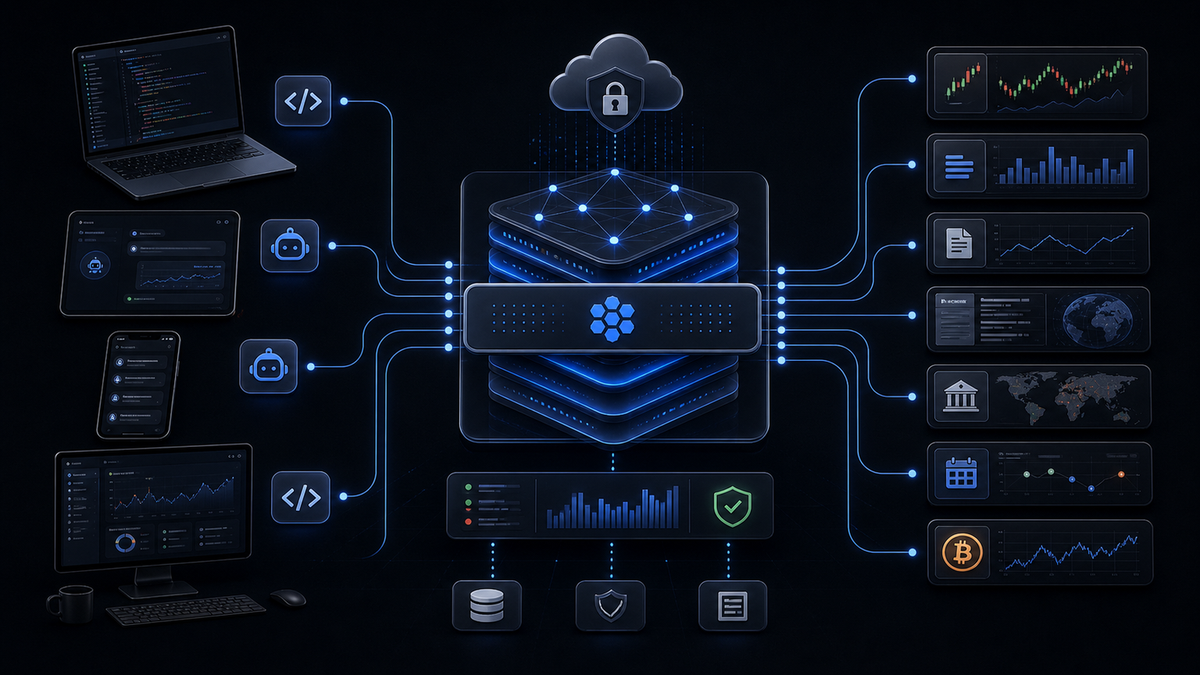 Managed MCP server connecting AI clients to financial tools and data providers